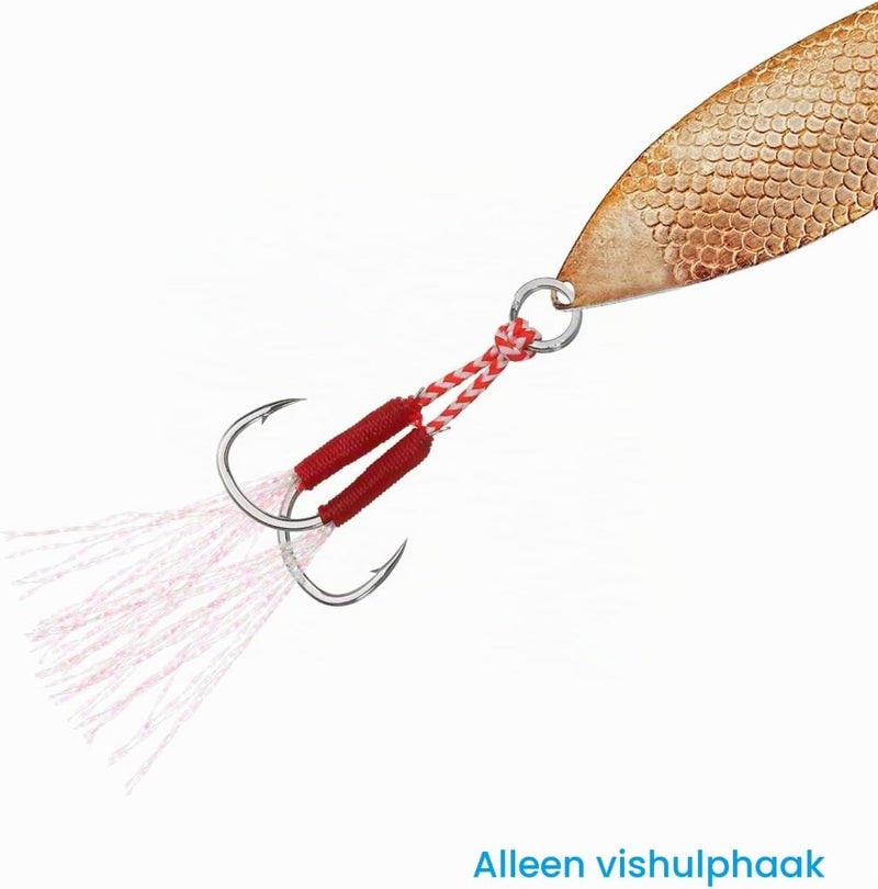 Load image into Gallery viewer, Dubbele assist vishaken 5 stuks maat 13 met glow draad – jigging haken – visaccessoires - happygetfit.com
