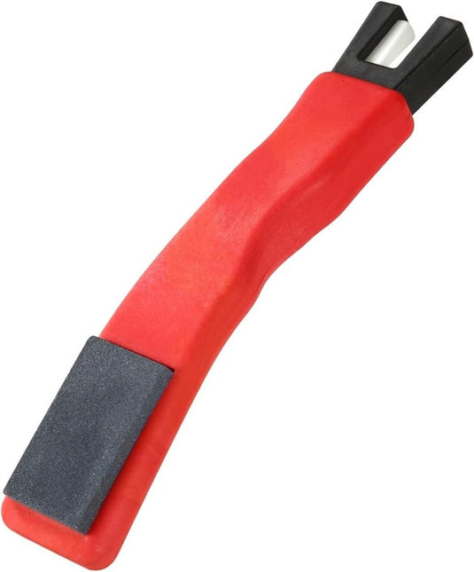Dubbelzijdige schaatsslijper rood met keramische V-groef - happygetfit.com