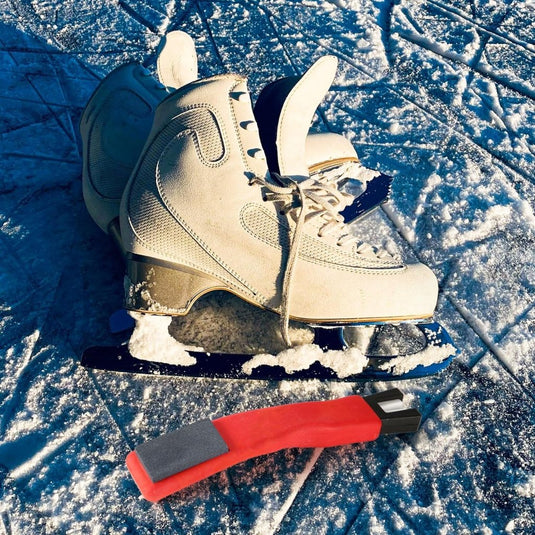 Dubbelzijdige schaatsslijper rood met keramische V-groef - happygetfit.com