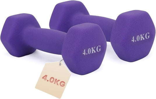 Dumbbells set van 2 x 1 kg met antislip grip - happygetfit.com