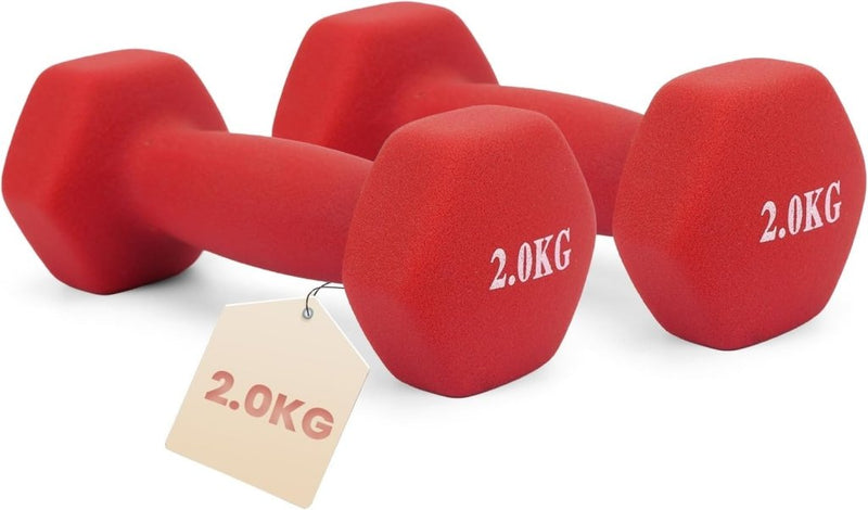 Laad afbeelding in Galerijviewer, Dumbbells set van 2 x 1 kg met antislip grip - happygetfit.com
