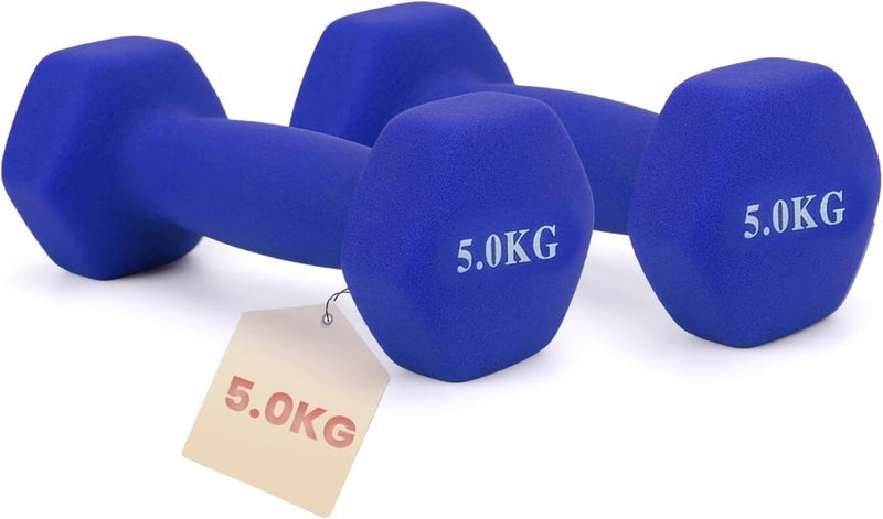 Laad afbeelding in Galerijviewer, Dumbbells set van 2 x 1 kg met antislip grip - happygetfit.com

