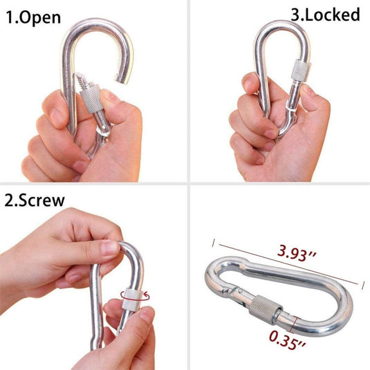 Dynamisch klimtouw 10 m x 10,5 mm – met 2 karabijnhaken en sneldrogende handdoek - happygetfit.com