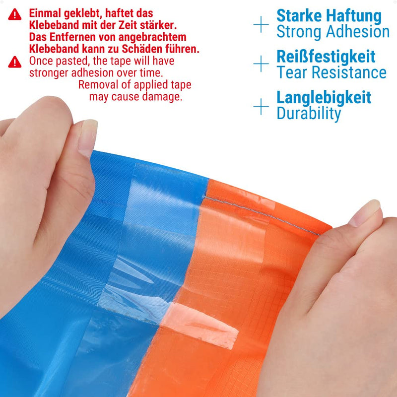Load image into Gallery viewer, ecooe Reparatietape voor tenten, 8 cm x 5 m, reparatietape, professioneel, waterdicht, transparant, voor het repareren van luifels, tent, pvc-coating, paviljoen, vrachtwagenzeil - happygetfit.com
