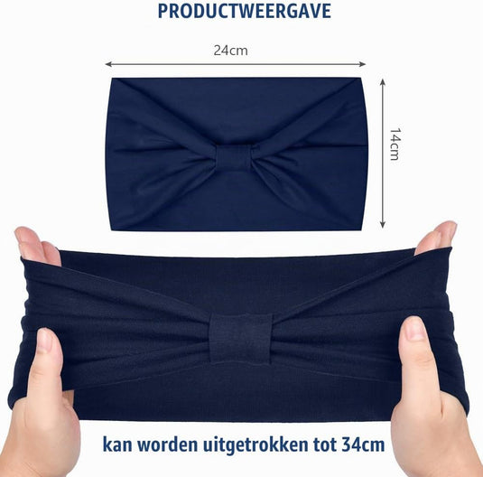 Elastische haarbanden dames 4 stuks van zachte polyesterstof met brede pasvorm voor yoga en fitness – sporthaarbanden – tulbandhoofdbanden - happygetfit.com