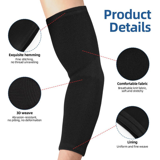 Elleboogbandage met verstelbare compressieriem van ademend nylon en elastaan voor sport en dagelijks gebruik – elleboogsteun – tennisarmbandage - happygetfit.com