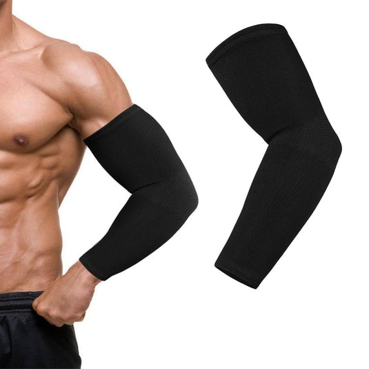 Elleboogbandage met verstelbare compressieriem van ademend nylon en elastaan voor sport en dagelijks gebruik – elleboogsteun – tennisarmbandage - happygetfit.com