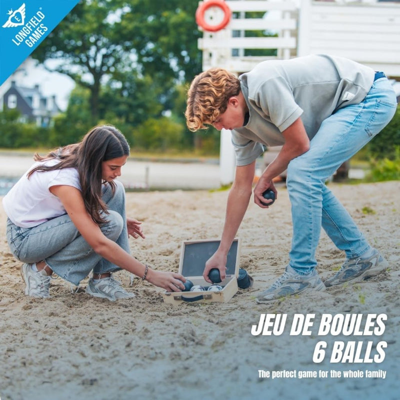 Laad afbeelding in Galerijviewer, Engelhart - 010208 - Boulesballen set een mooie Luxe houten boulekoffer - jeu de boules 2x3 stalen ballen - 720g - Petanque - happygetfit.com
