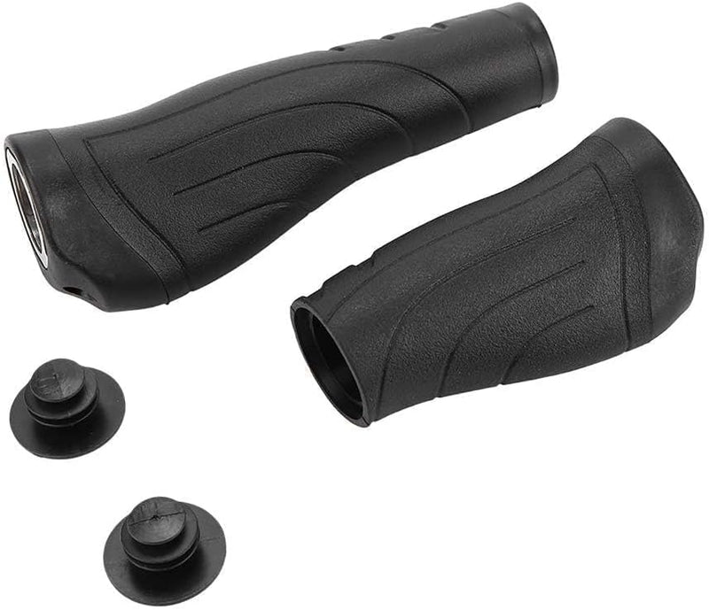Laad afbeelding in Galerijviewer, Ergonomische fietshandvatten 22 mm lang en kort zwart - happygetfit.com
