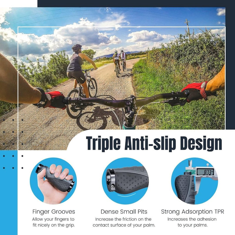 Laad afbeelding in Galerijviewer, Ergonomische fietshandvatten 22 mm voor draaigreepschakeling - happygetfit.com

