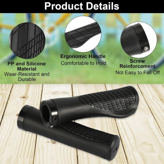 Ergonomische fietshandvatten 22 mm zwart met inbussleutel - happygetfit.com