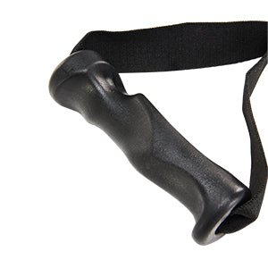 Laad afbeelding in Galerijviewer, De Ergonomische trainingshandgreep is uw ideale trainingspartner, voorzien van een zwarte kunststof handgreep met een bevestigde band, ontworpen voor veilig en ergonomisch dragen tijdens krachttraining.
