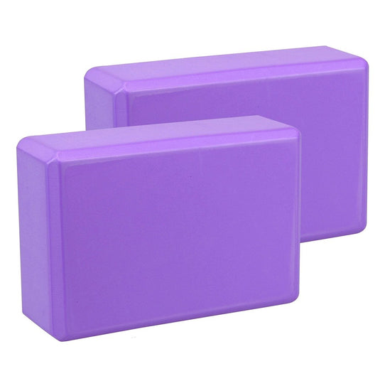 EXERZ Yoga Blocks 2 pack, Gym Blocks, Exercise Workout Fitness Bricks, Pilates Stretch Handstand Non-Slip - happygetfit.com