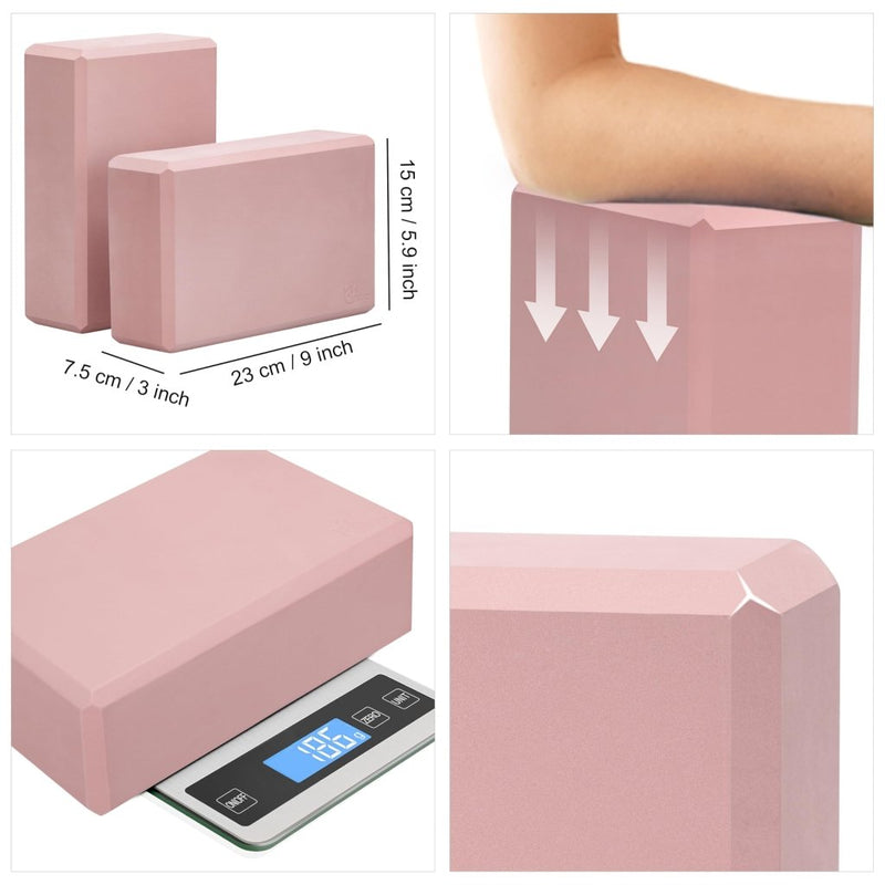 Laad afbeelding in Galerijviewer, EXERZ Yoga Blocks 2 pack, Gym Blocks, Exercise Workout Fitness Bricks, Pilates Stretch Handstand Non-Slip - happygetfit.com
