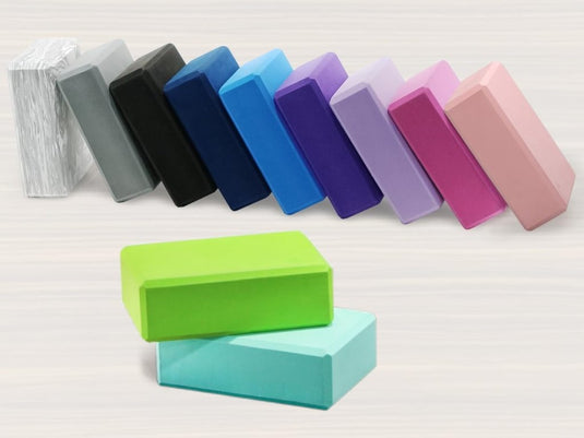 EXERZ Yoga Blocks 2 pack, Gym Blocks, Exercise Workout Fitness Bricks, Pilates Stretch Handstand Non-Slip - happygetfit.com