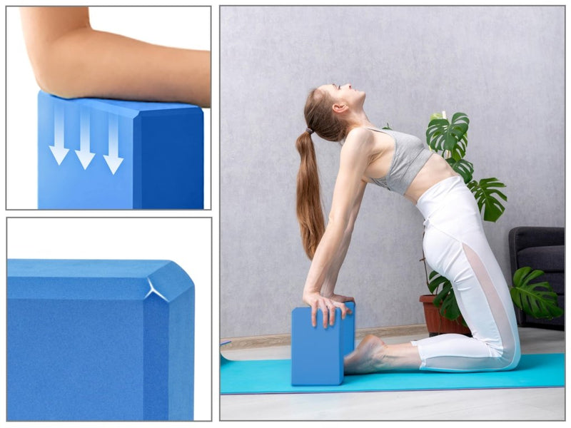 Laad afbeelding in Galerijviewer, EXERZ Yoga Blocks 2 pack, Gym Blocks, Exercise Workout Fitness Bricks, Pilates Stretch Handstand Non-Slip - happygetfit.com
