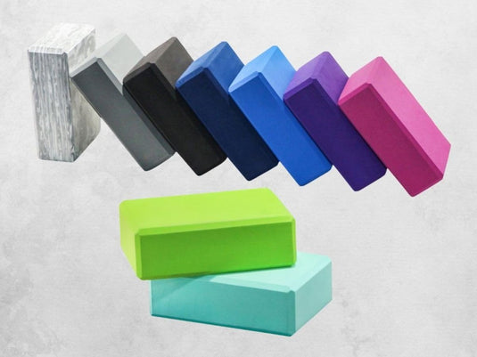 EXERZ Yoga Blocks 2 pack, Gym Blocks, Exercise Workout Fitness Bricks, Pilates Stretch Handstand Non-Slip - happygetfit.com