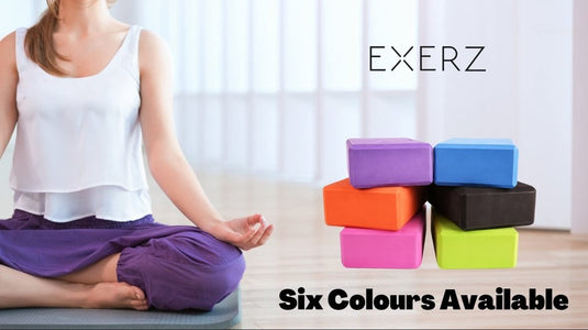 EXERZ Yoga Blocks 2 pack, Gym Blocks, Exercise Workout Fitness Bricks, Pilates Stretch Handstand Non-Slip - happygetfit.com
