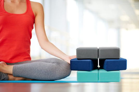 EXERZ Yoga Blocks 2 pack, Gym Blocks, Exercise Workout Fitness Bricks, Pilates Stretch Handstand Non-Slip - happygetfit.com