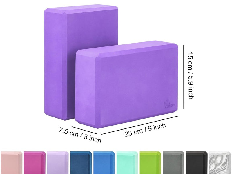 Laad afbeelding in Galerijviewer, EXERZ Yoga Blocks 2 pack, Gym Blocks, Exercise Workout Fitness Bricks, Pilates Stretch Handstand Non-Slip - happygetfit.com
