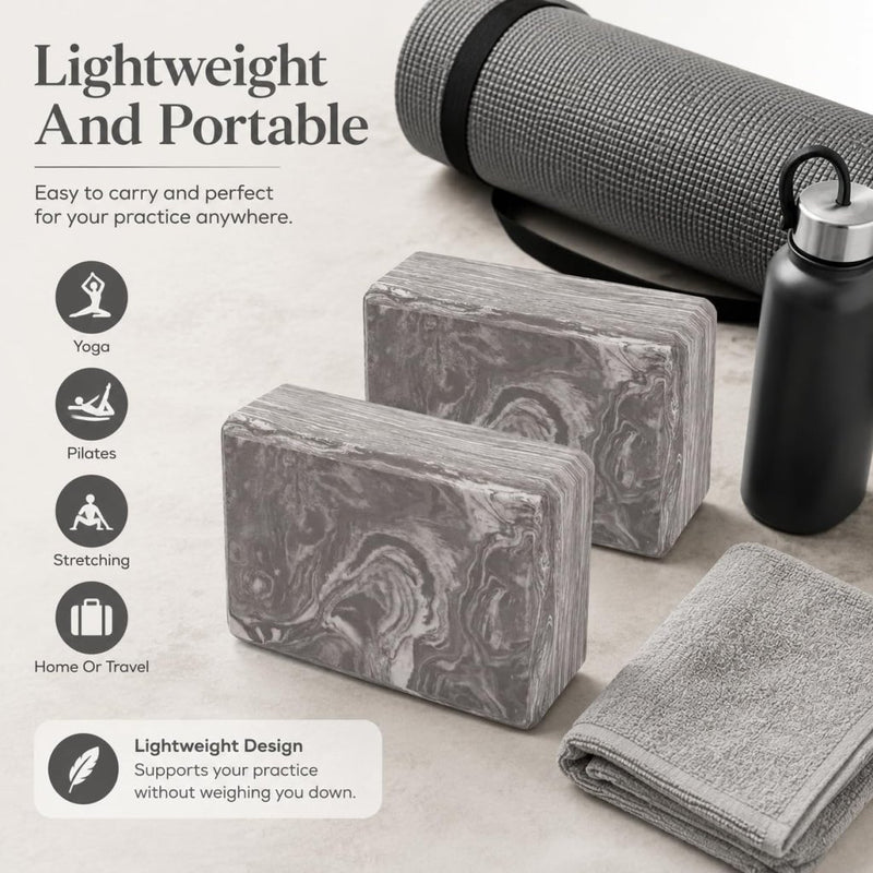 Laad afbeelding in Galerijviewer, EXERZ Yoga Blocks 2 pack, Gym Blocks, Exercise Workout Fitness Bricks, Pilates Stretch Handstand Non-Slip - happygetfit.com
