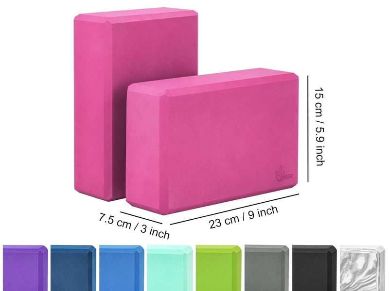 Laad afbeelding in Galerijviewer, EXERZ Yoga Blocks 2 pack, Gym Blocks, Exercise Workout Fitness Bricks, Pilates Stretch Handstand Non-Slip - happygetfit.com
