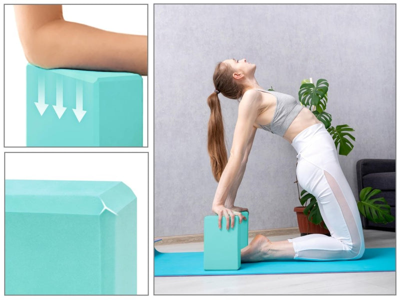 Laad afbeelding in Galerijviewer, EXERZ Yoga Blocks 2 pack, Gym Blocks, Exercise Workout Fitness Bricks, Pilates Stretch Handstand Non-Slip - happygetfit.com
