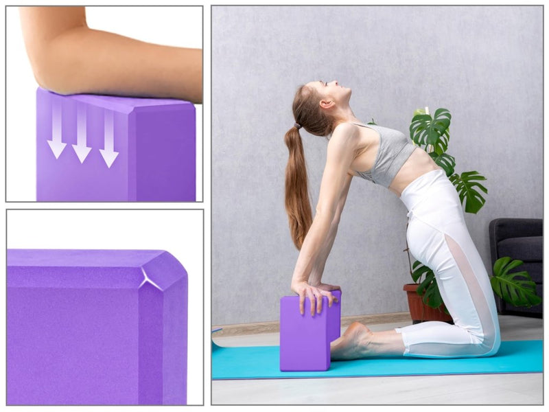 Laad afbeelding in Galerijviewer, EXERZ Yoga Blocks 2 pack, Gym Blocks, Exercise Workout Fitness Bricks, Pilates Stretch Handstand Non-Slip - happygetfit.com
