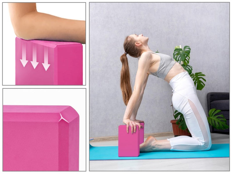 Laad afbeelding in Galerijviewer, EXERZ Yoga Blocks 2 pack, Gym Blocks, Exercise Workout Fitness Bricks, Pilates Stretch Handstand Non-Slip - happygetfit.com

