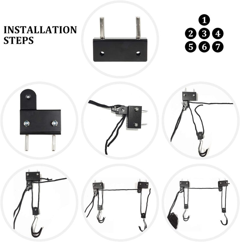 Load image into Gallery viewer, EXLECO Fietshouder plafond max. 57 kg universele fietslift met haak en touwhouder, geschikt voor fietsen en jachten - happygetfit.com
