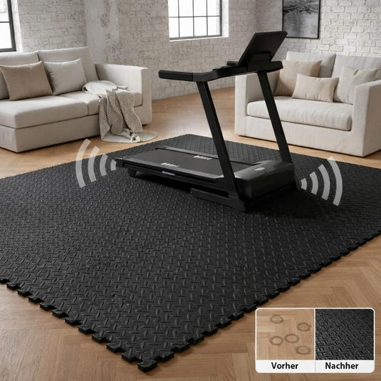 EYEPOWER 0,8 m² 9-delige set vloerbeschermingsmatten 30x30x1 fitness vloermat beschermende mat - happygetfit.com