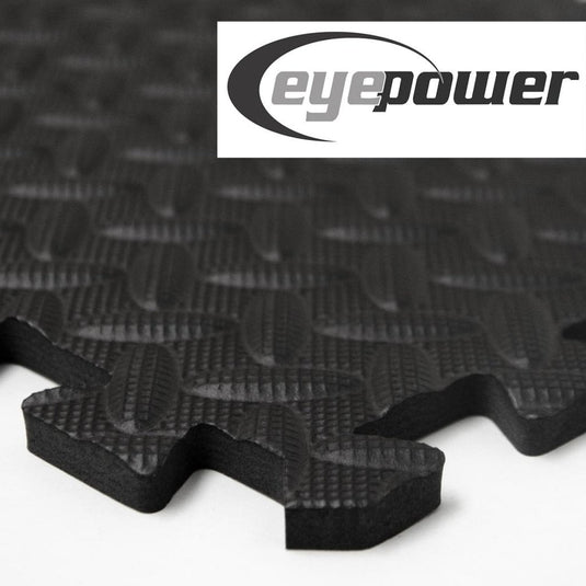 EYEPOWER 0,8 m² 9-delige set vloerbeschermingsmatten 30x30x1 fitness vloermat beschermende mat - happygetfit.com