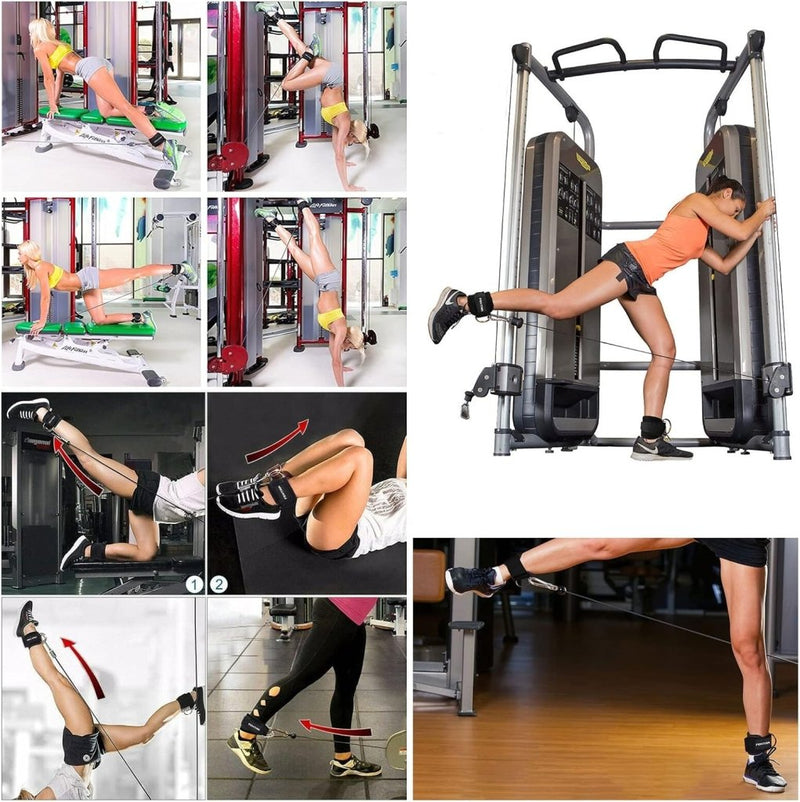 Load image into Gallery viewer, Fentar 2 verstelbare enkelbanden voor kabelmachine, comfortabele trainingsenkelband, trainingsenkelbanden met twee D-ringen, enkelband voor kabelmachines, enkelband voor trainen benen met kabelmachine - happygetfit.com
