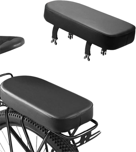Fiets achterzitje kussen zwart 31 x 15 x 4 cm - happygetfit.com