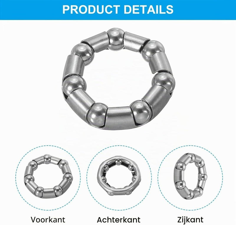 Laad afbeelding in Galerijviewer, Fiets cranklagers 4 stuks 3/8 inch met 7 kogels van roestvrij staal – kogellagers – fietsonderdelen - happygetfit.com
