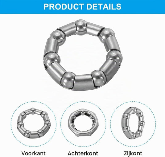 Fiets cranklagers 4 stuks 3/8 inch met 7 kogels van roestvrij staal – kogellagers – fietsonderdelen - happygetfit.com