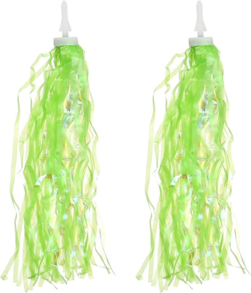 Load image into Gallery viewer, Fiets stuurkwastjes 2 stuks 25 cm lichtgroen – fietsstreamers – fiets scooter accessoires - happygetfit.com

