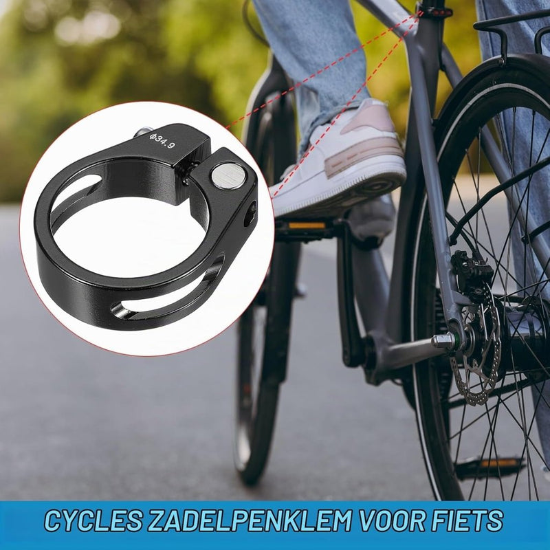 Bild im Galerie-Viewer laden, Fiets zadelpenklem 34,9 mm (2 stuks) - Aluminium zitbuis klem - Zadelpen klem mountainbike &amp; racefiets - happygetfit.com
