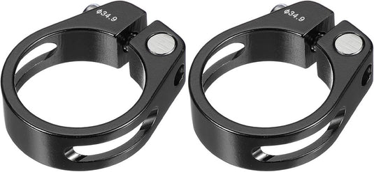 Fiets zadelpenklem 34,9 mm (2 stuks) - Aluminium zitbuis klem - Zadelpen klem mountainbike & racefiets - happygetfit.com