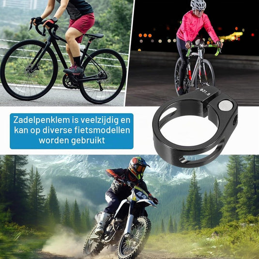 Fiets zadelpenklem 34,9 mm (2 stuks) - Aluminium zitbuis klem - Zadelpen klem mountainbike & racefiets - happygetfit.com