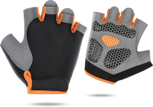 Fietshandschoenen 1 paar met halve vingers schokabsorberende gelvulling en antislip grip – MTB handschoenen – fietsbescherming - happygetfit.com
