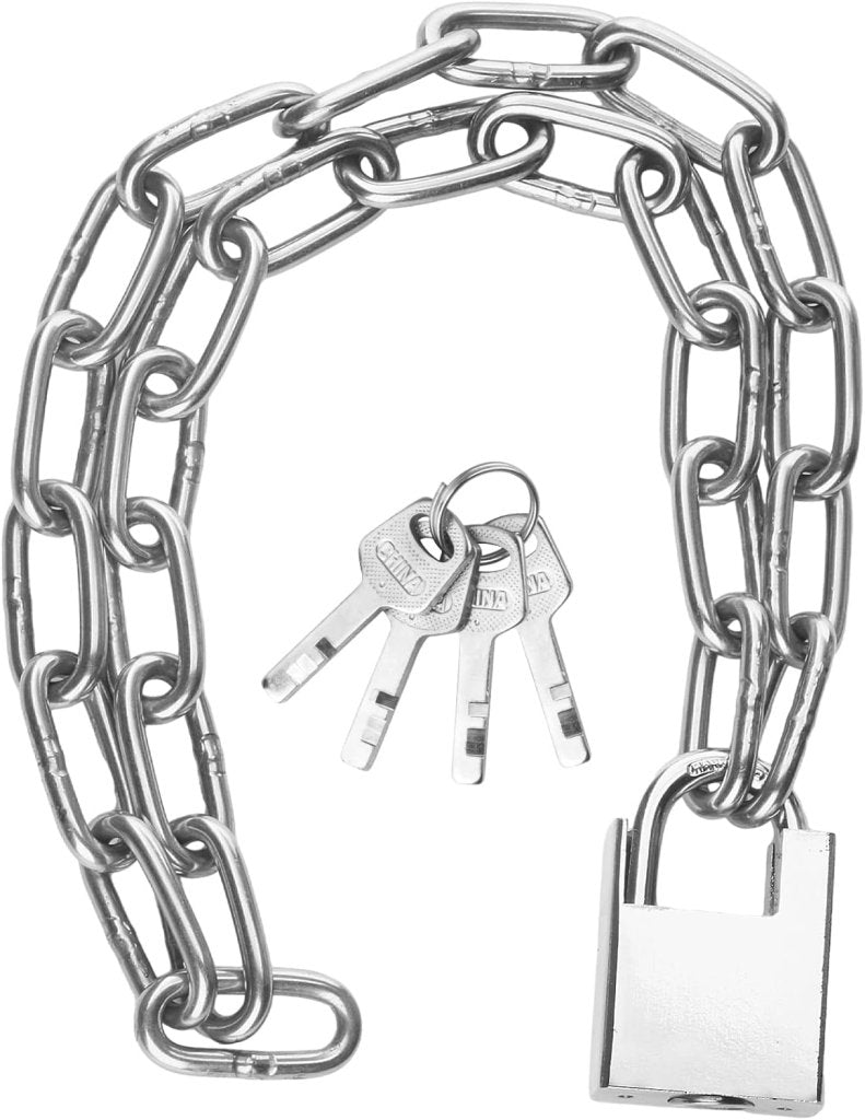 Laden Sie das Bild in Galerie -Viewer, Fietskettingslot 100 cm zilver met hangslot en sleutel - happygetfit.com
