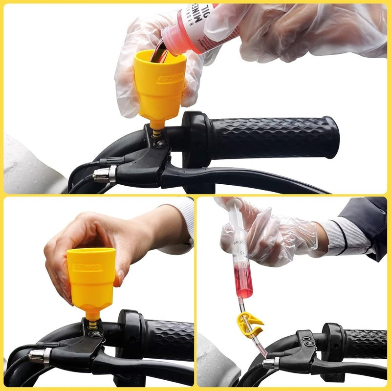 Charger l’image dans la visionneuse de galerie, Fietsrem ontluchtingsset met 2 injectiespuiten, trechter en 12 adapters – remolie gereedschap – schijfremonderhoud - happygetfit.com
