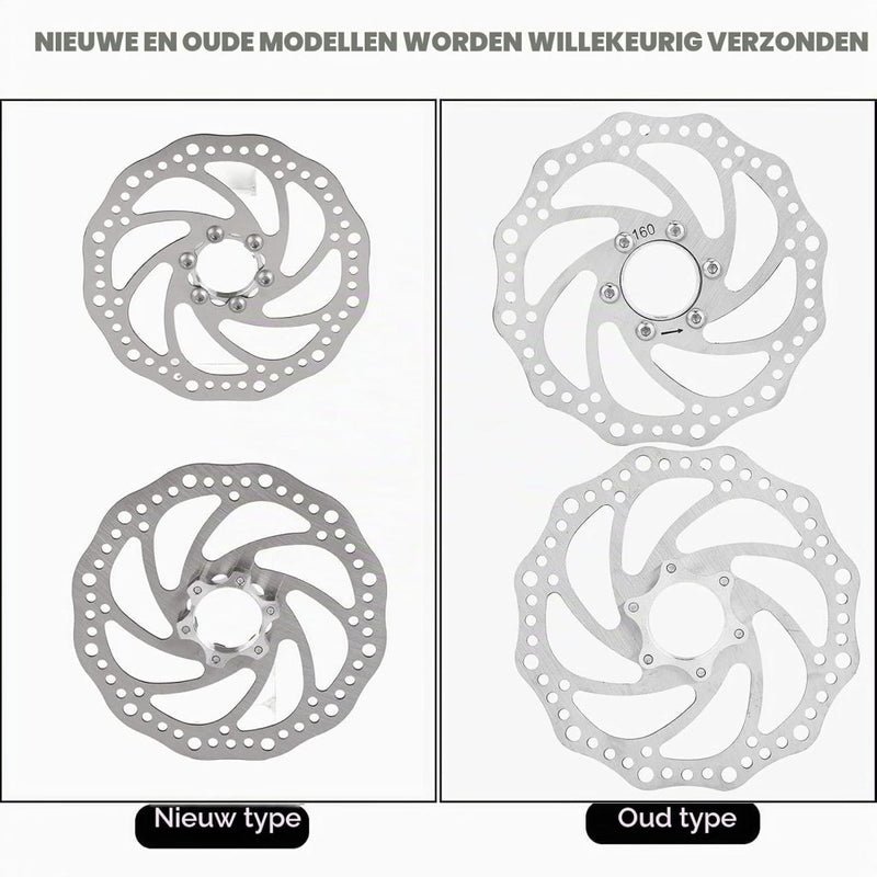 Załaduj obraz do przeglądarki galerii, Fietsremschijf 160 mm van roestvrij staal met flensadapter en 6 bevestigingsbouten – remrotor – schijfremonderdelen - happygetfit.com
