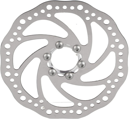 Fietsremschijf 160 mm van roestvrij staal met flensadapter en 6 bevestigingsbouten – remrotor – schijfremonderdelen - happygetfit.com