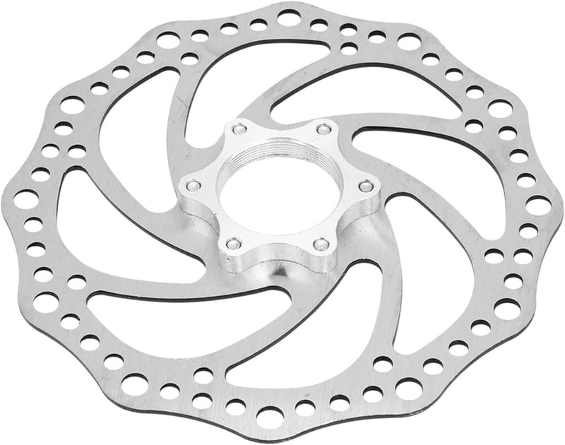 Załaduj obraz do przeglądarki galerii, Fietsremschijf 160 mm van roestvrij staal met flensadapter en 6 bevestigingsbouten – remrotor – schijfremonderdelen - happygetfit.com
