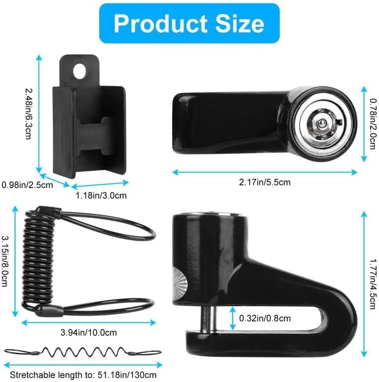 Chargez l'image dans la visionneuse de la galerie, Fietsslot met schijfremslot en kabel 130 cm zwart - happygetfit.com
