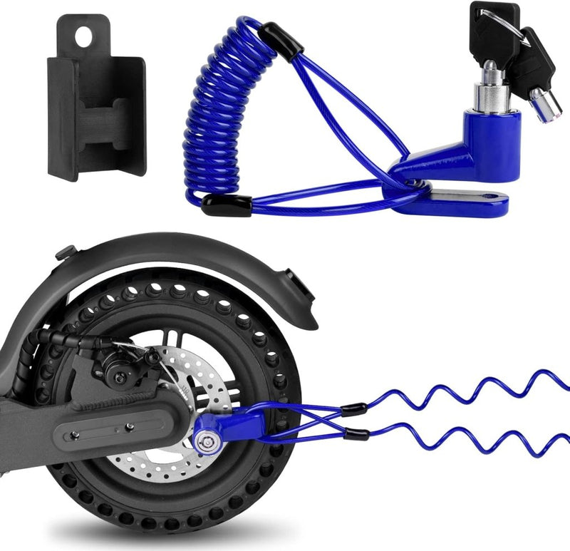 Chargez l'image dans la visionneuse de la galerie, Fietsslot met schijfremslot en kabel 130 cm zwart - happygetfit.com
