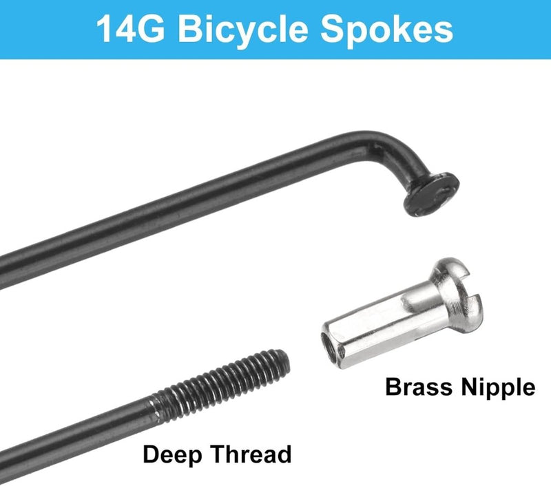 Chargez l'image dans la visionneuse de la galerie, Fietsspaken 36 stuks 14G 170 x 2 mm van roestvrij staal met messing nippels – J-bend spaken – fietsonderdelen - happygetfit.com
