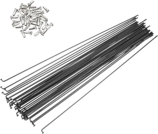 Fietsspaken 36 stuks 14G 170 x 2 mm van roestvrij staal met messing nippels – J-bend spaken – fietsonderdelen - happygetfit.com